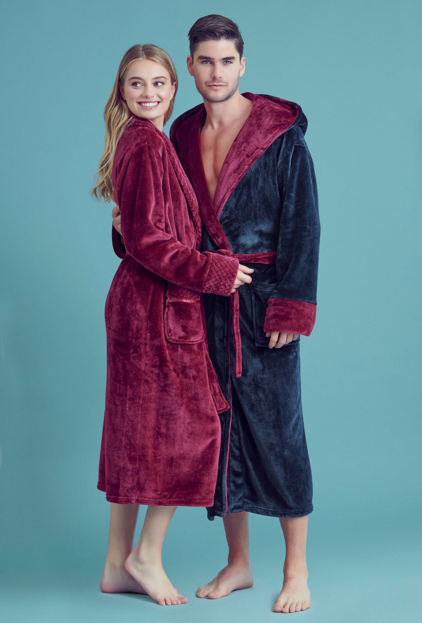 Red mens discount robe with hood